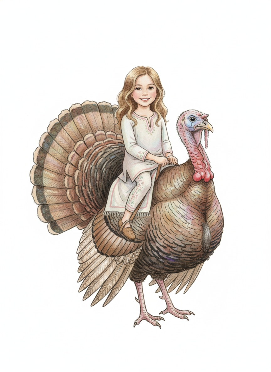 Mary the Turkey Queen - Gentle Pencil