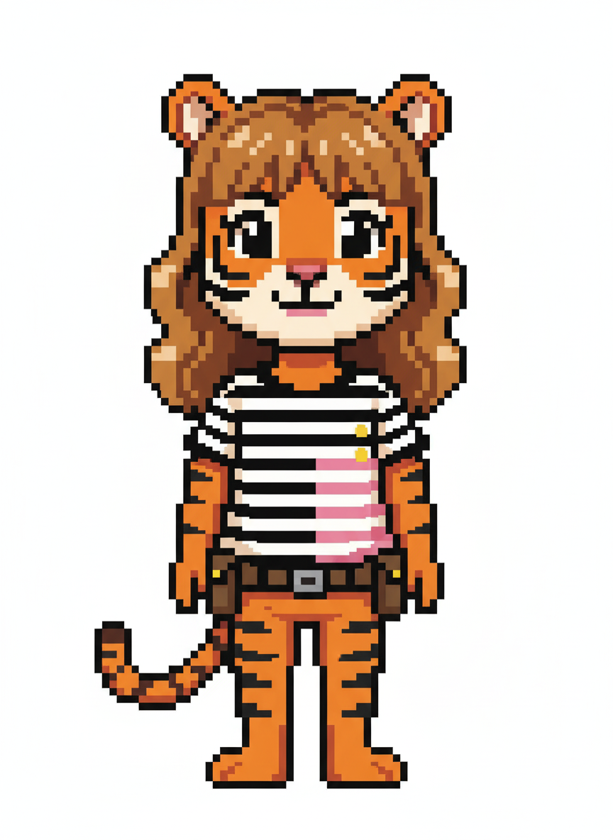 Mary the Mighty Tiger - Pixel Art