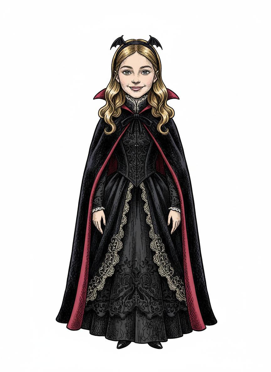 Mary the Vampire - Victorian Illustration