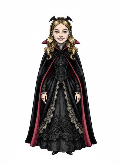 Mary's Vampy Adventure 🧛‍♀️ - Victorian Illustration