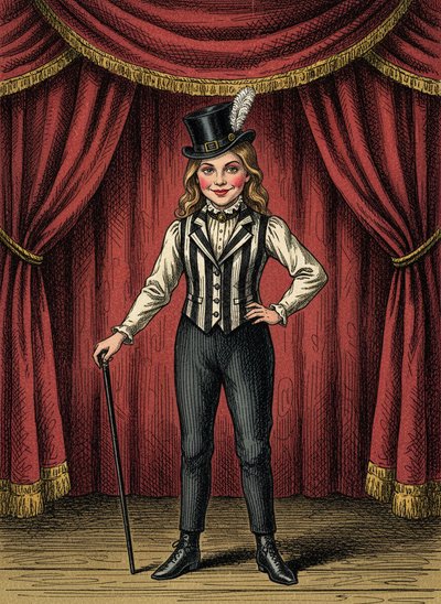 Mary's Vaudeville Adventure 🎩 - Victorian Illustration
