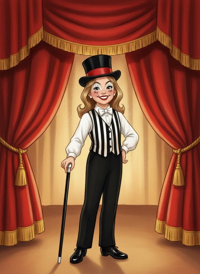 Mary's Vaudeville Adventure 🎩 - Vintage Storybook