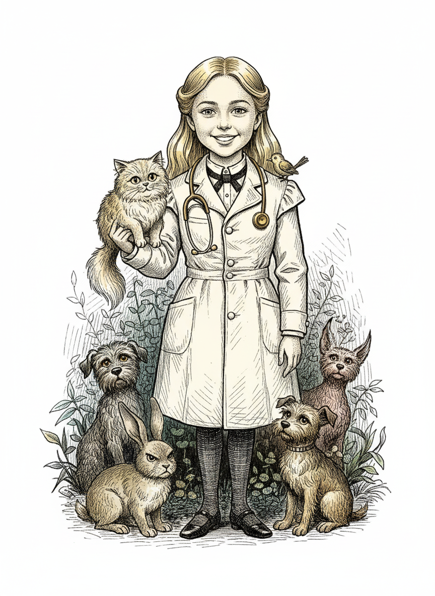 Vet Mary - Victorian Illustration