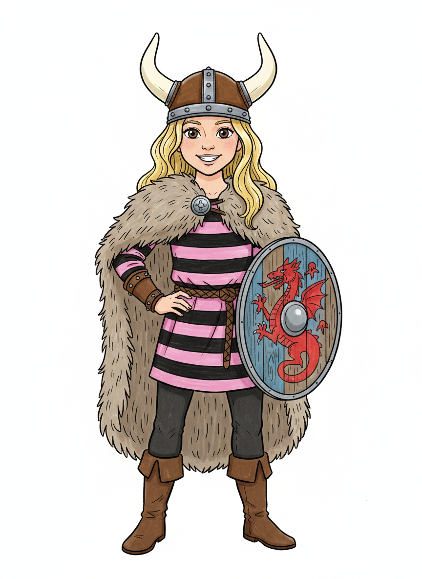Mary the Brave Viking - Classic Coloring Book