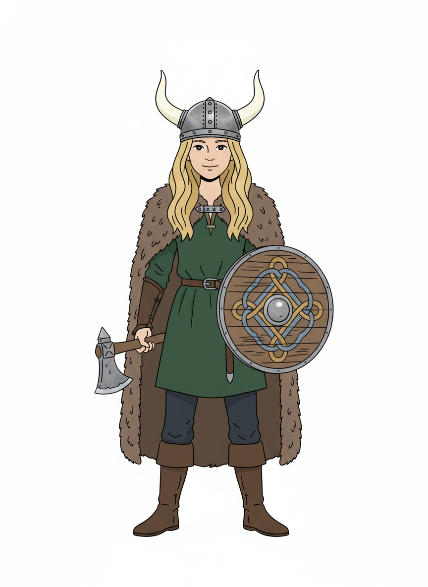 Mary the Brave Viking - Minimalist