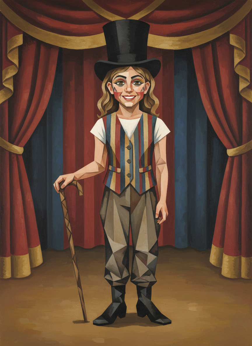 Vaudeville Mary - Cubist Painting