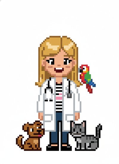 Mary's Vet Adventures 🐾 - Pixel Art