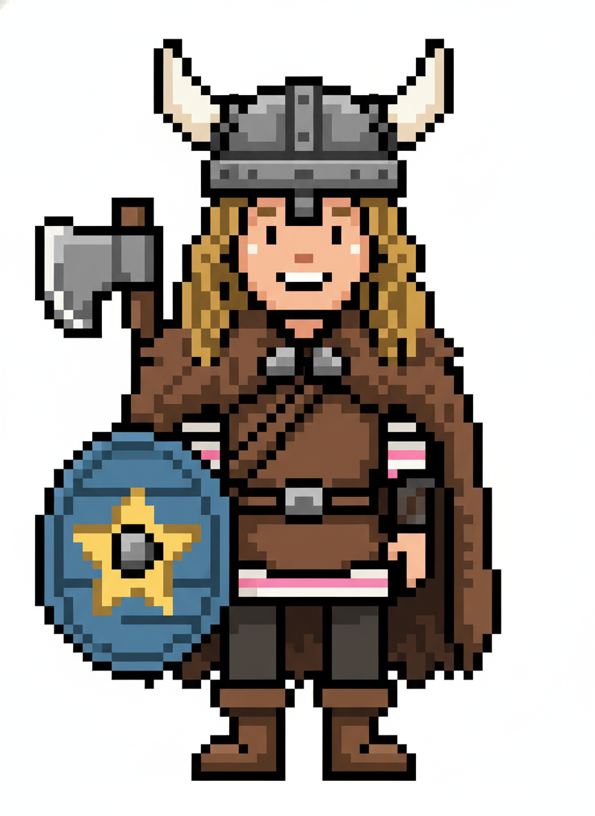 Mary the Brave Viking - Pixel Art