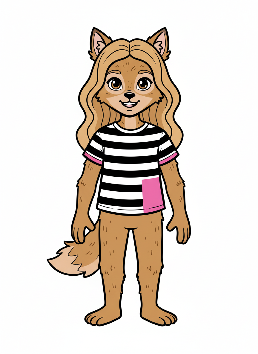 Mary the Fluffy Wolf - Classic Coloring Book