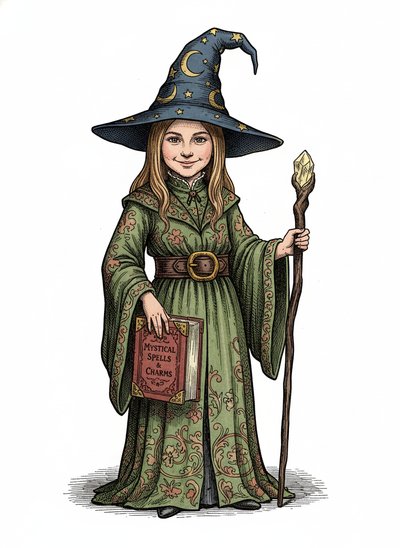 Mary's Magic Makeover 🧙‍♀️ - Victorian Illustration