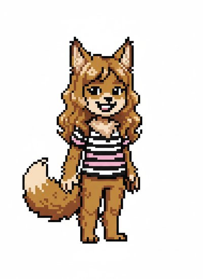 Mary's Wolfish Wonder 🐺 - Pixel Art