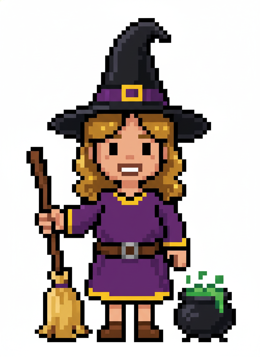 Mary the Witchling - Pixel Art