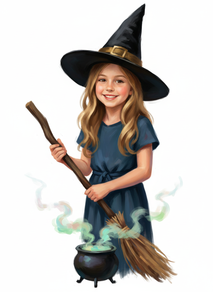 Mary the Witchling - Impressionist Painting