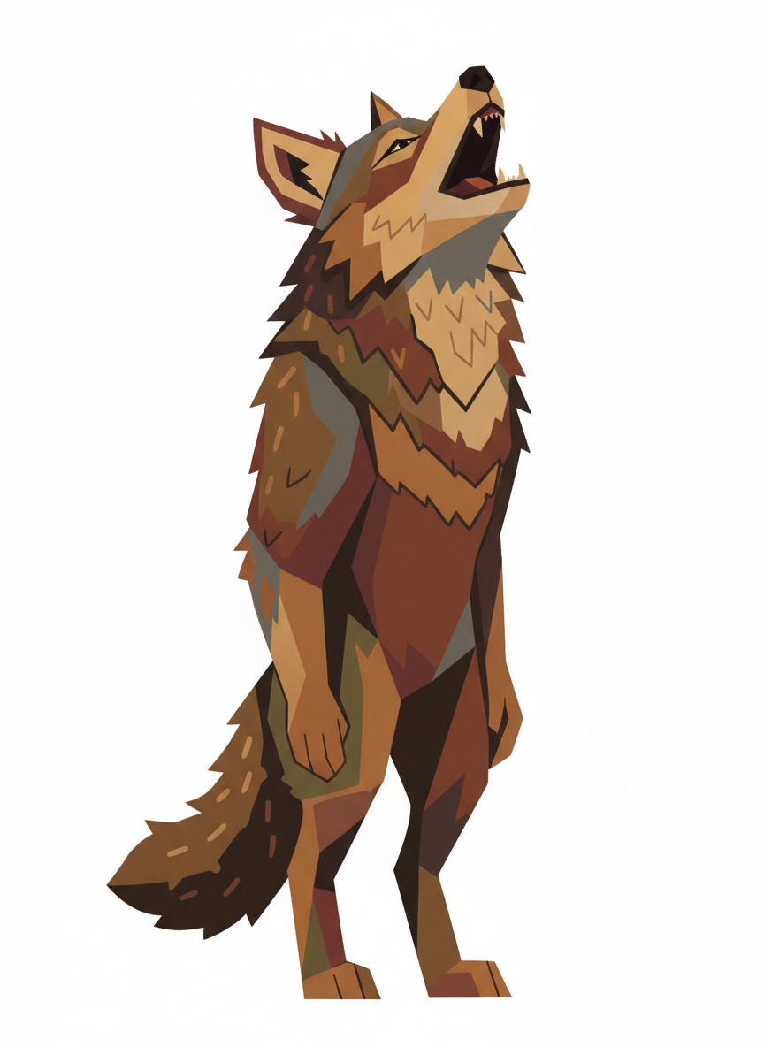 Mary the Howling Wolf - Cubist Painting