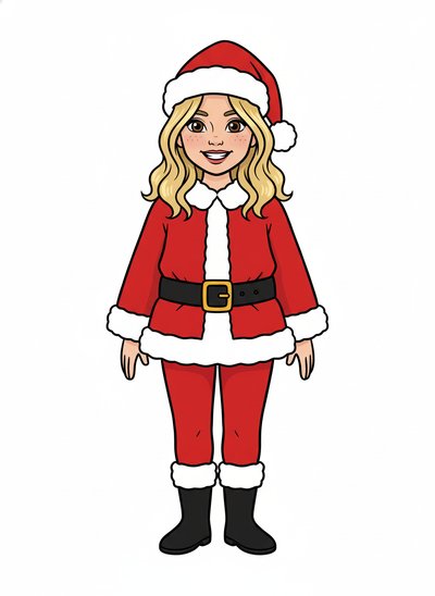 Mary's Festive Santa Adventure 🎅 - Classic Coloring Book