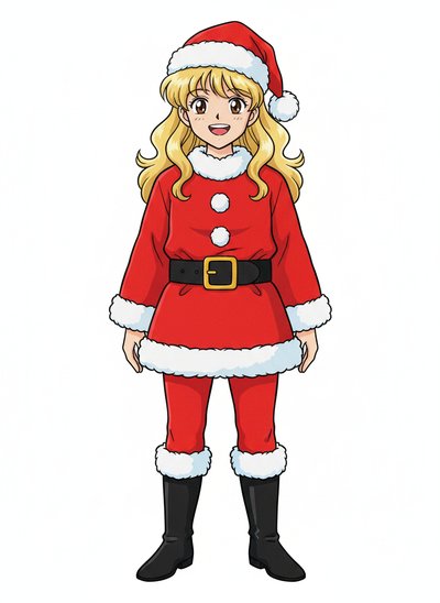 Mary's Festive Santa Adventure 🎅 - Classic Anime