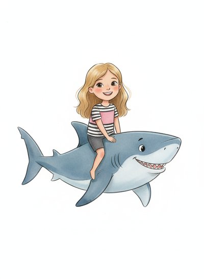 Mary's Shark Adventure 🌊 - Gentle Pencil