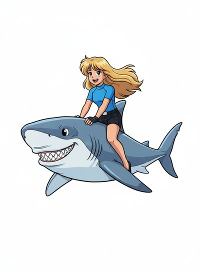 Mary's Shark Adventure 🌊 - Classic Anime