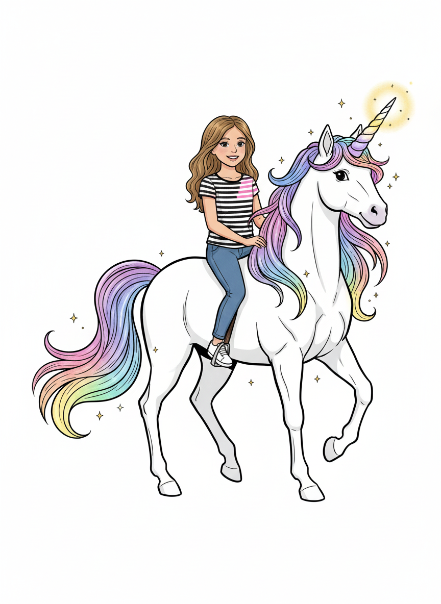 Mary the Magical Unicorn - Classic Coloring Book