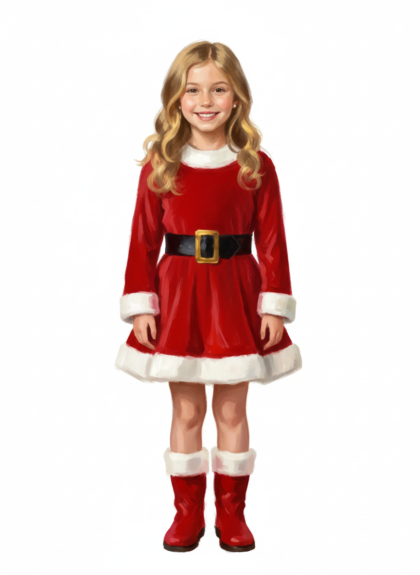 Merry Mary Claus - Impressionist Painting