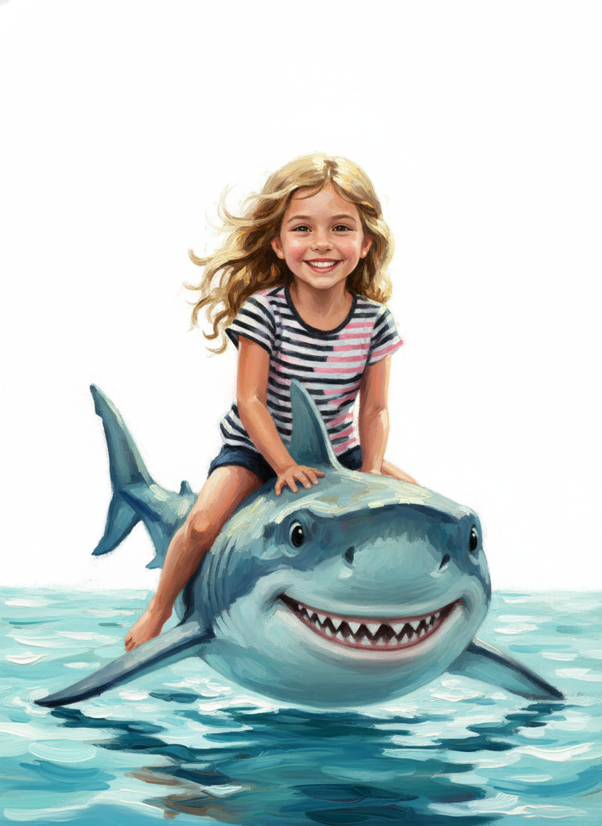 Sharky Mary - Impressionist Painting