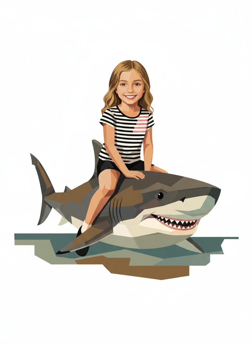 Sharky Mary - Cubist Painting