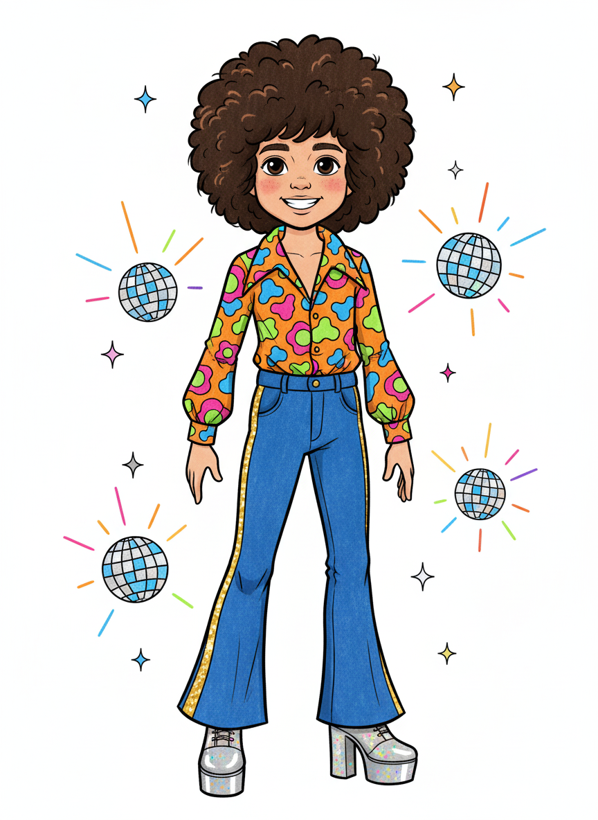 Disco Andrew - Classic Coloring Book