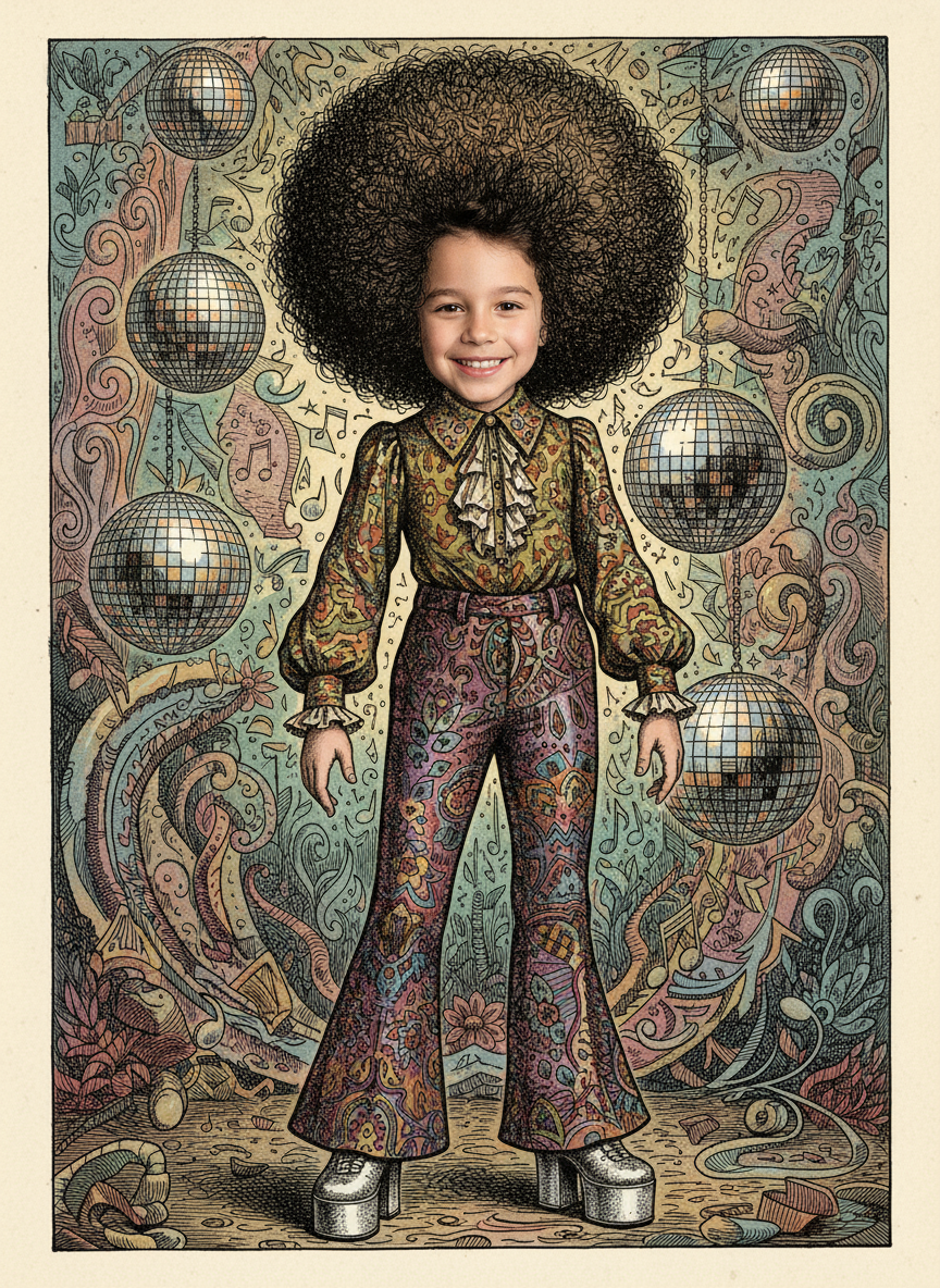Disco Andrew - Victorian Illustration