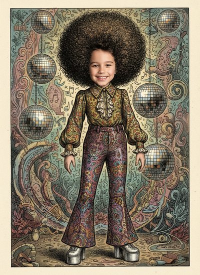 Andrew's Disco Dream 🌟 - Victorian Illustration