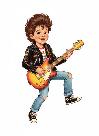 Andrew's Rock Star Dreams 🌟 - Vintage Storybook