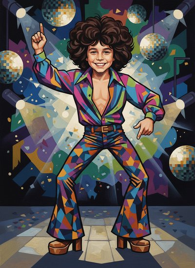 Andrew's Disco Dream 🌟 - Cubist Painting