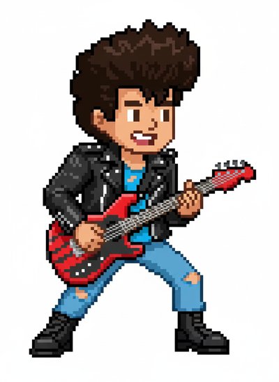 Andrew's Rock Star Dreams 🌟 - Pixel Art