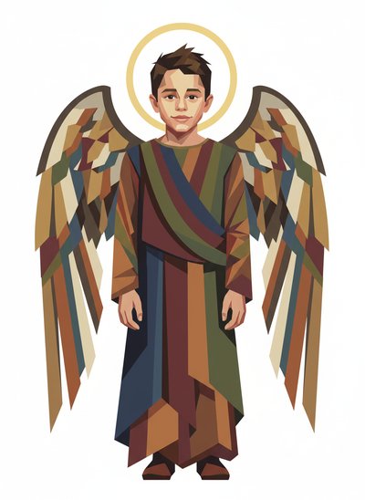 Andrew's Angelic Adventures 🌟 - Cubist Painting