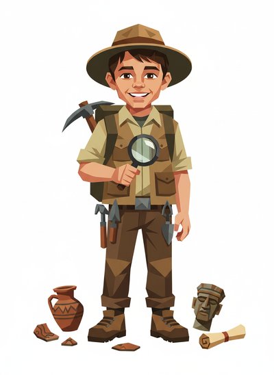 My Wee Lad the Explorer - Cubist Painting