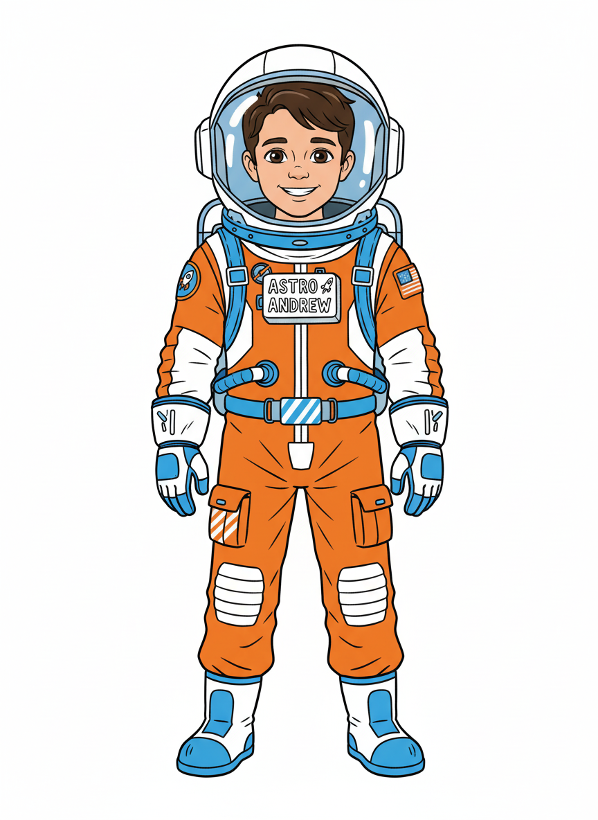 Astro Andrew - Classic Coloring Book