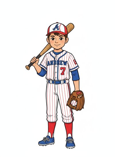 Andrew's Baseball Adventure ⚾️ - Classic Coloring Book
