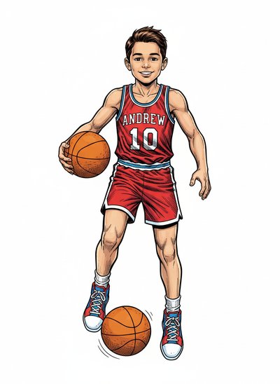 Andrew's Hoops Adventure 🏀 - Comic Book
