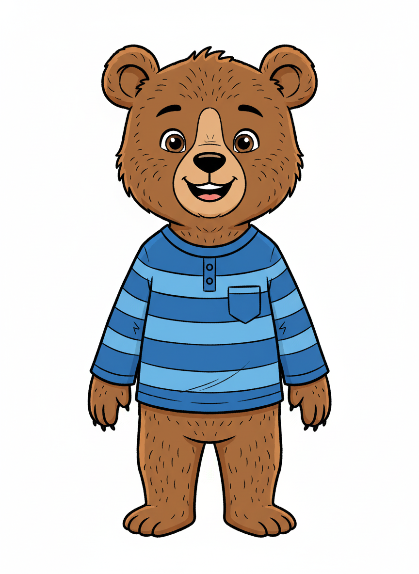 Andrew the Fuzzy Bear - Classic Coloring Book
