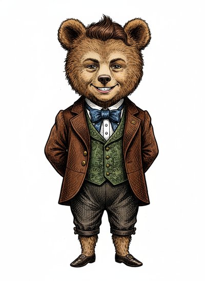 Andrew's Bear Adventure 🐻 - Victorian Illustration