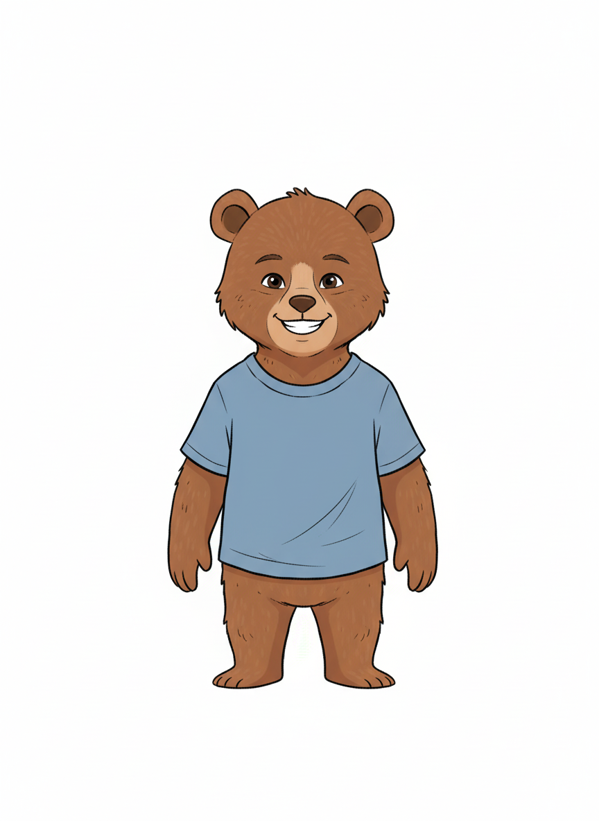 Andrew the Fuzzy Bear - Minimalist