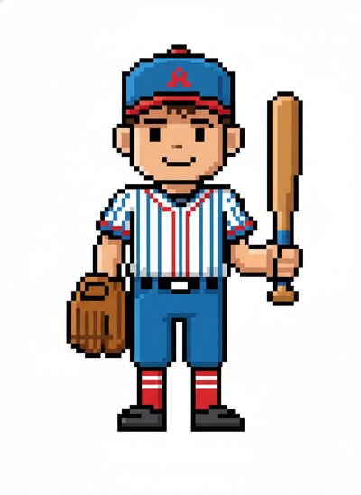 Andrew's Baseball Adventure ⚾️ - Pixel Art