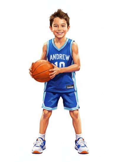 Andrew's Hoops Adventure 🏀 - Impressionist Painting