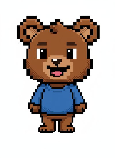 Andrew's Bear Adventure 🐻 - Pixel Art