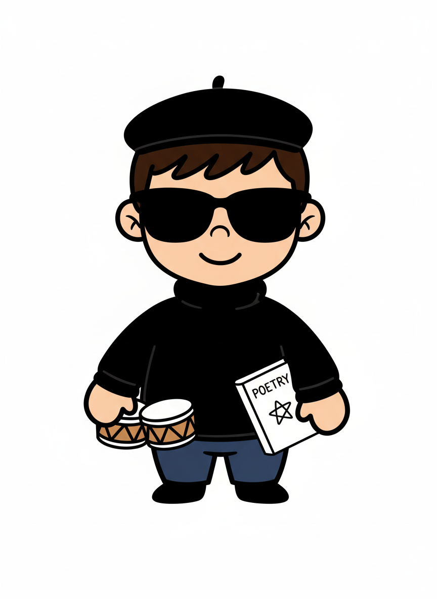 Andrew the Beatnik Bard - Preschool Simple