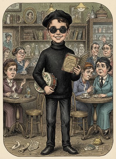 My Wee Beatnik Poet 🌟 - Victorian Illustration