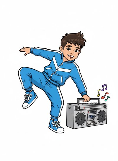 Andrew's Breakdancing Adventure 🎶 - Classic Coloring Book