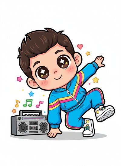Andrew's Breakdancing Adventure 🎶 - Kawaii Cute