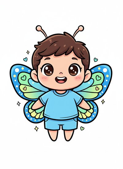 Andrew's Butterfly Adventure 🦋 - Kawaii Cute