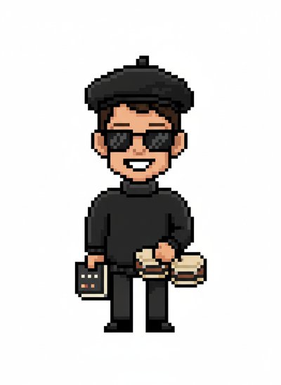 My Wee Beatnik Poet 🌟 - Pixel Art
