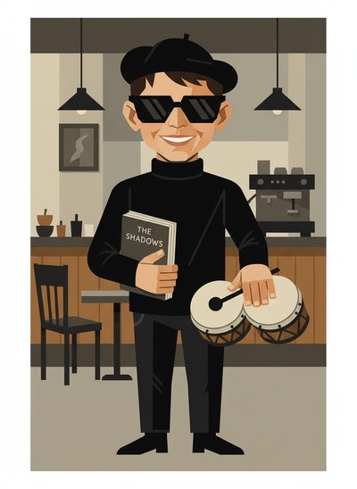 My Wee Beatnik Poet 🌟 - Cubist Painting